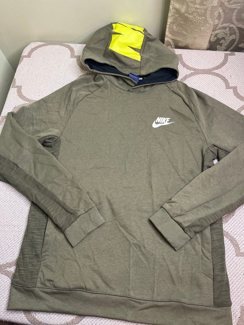 Nike Sportswear Swoosh Spellout Pullover Hoodie Sweatshirt Mens Medium M
